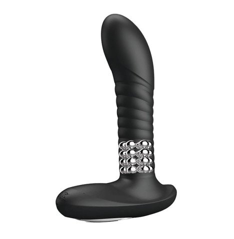 Anal Masager with Rolling Beads Black